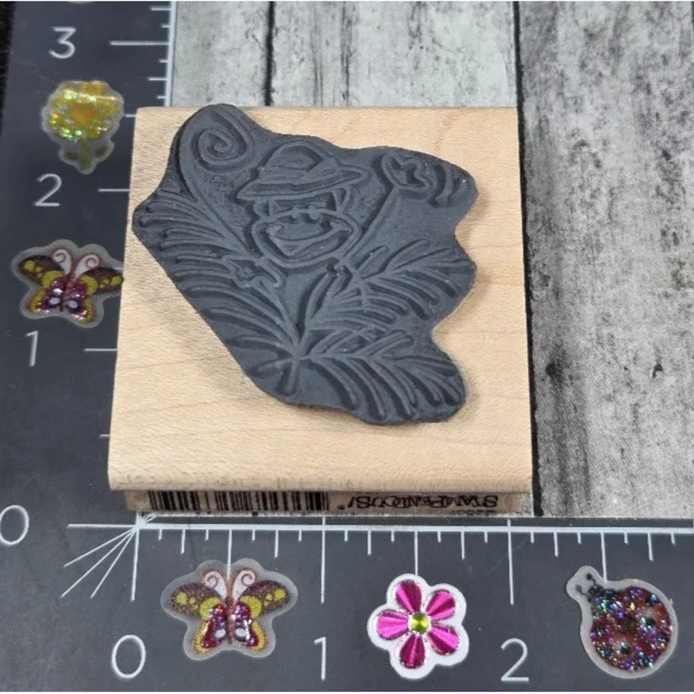 Stampendous Changito Safari D155 Monkey 2007 Rubber Stamp Wood #P94